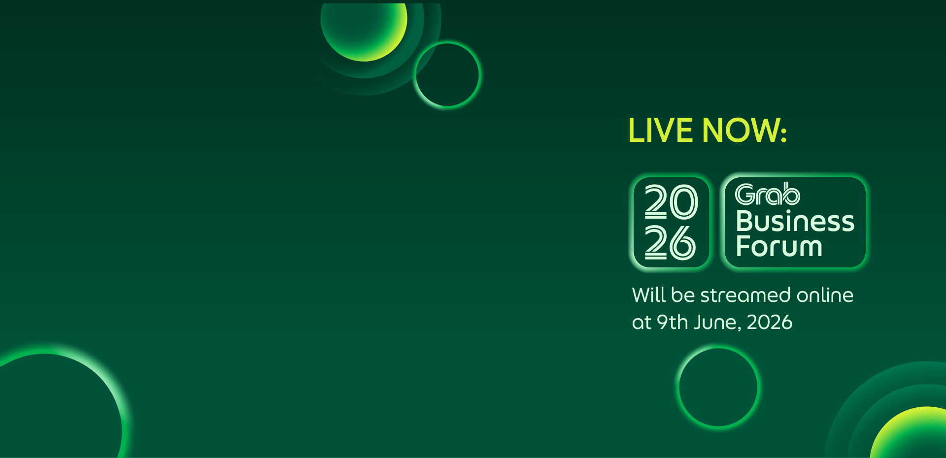 Live Streaming Grab Business Forum 2026